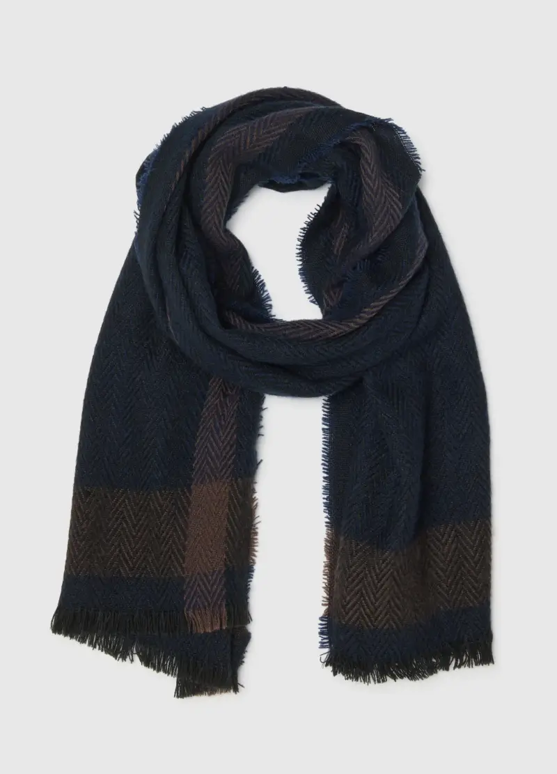 Sciarpa Blu Pesante, Uomo, Multicolor