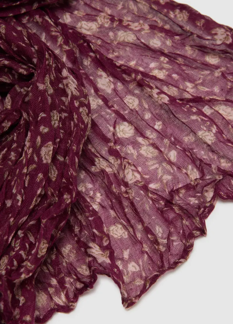 OVS, Sciarpa In Tessuto Viola Con Motivo Floreale, Donna, Viola, Taglia: ONE SIZE miniatura 2