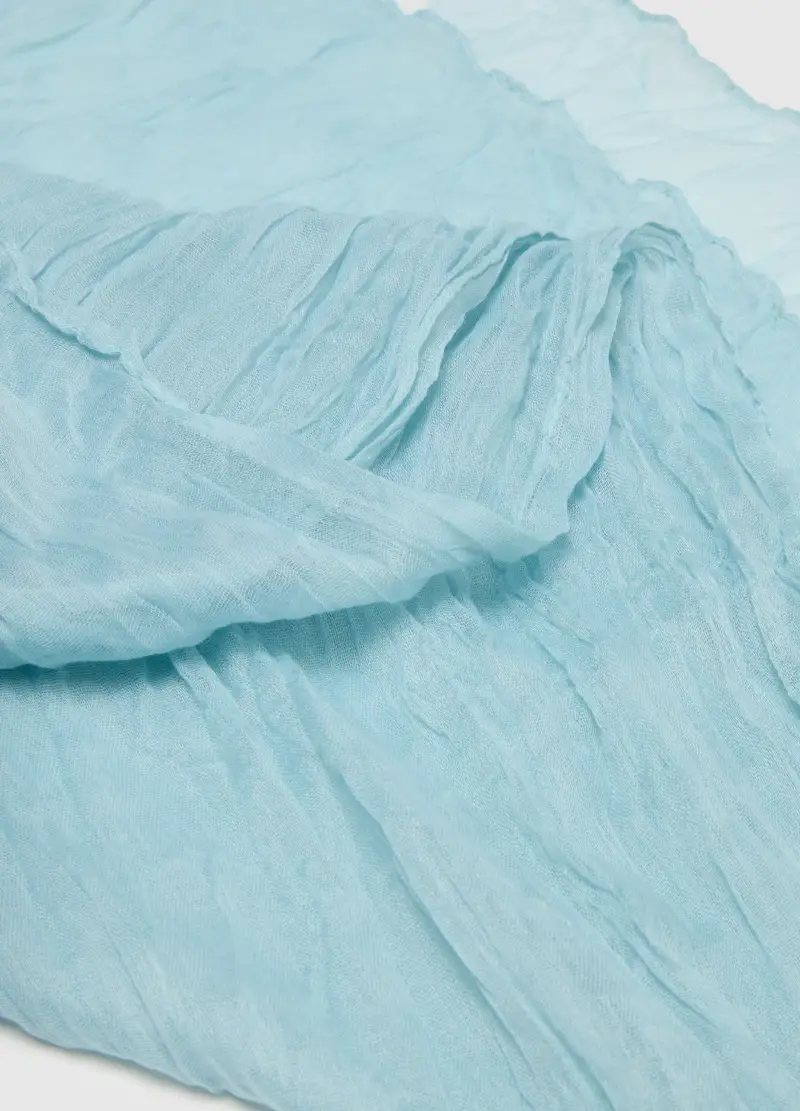 Sciarpa Leggera Azzurra Regular Fit, Donna, Azzurro miniatura 3