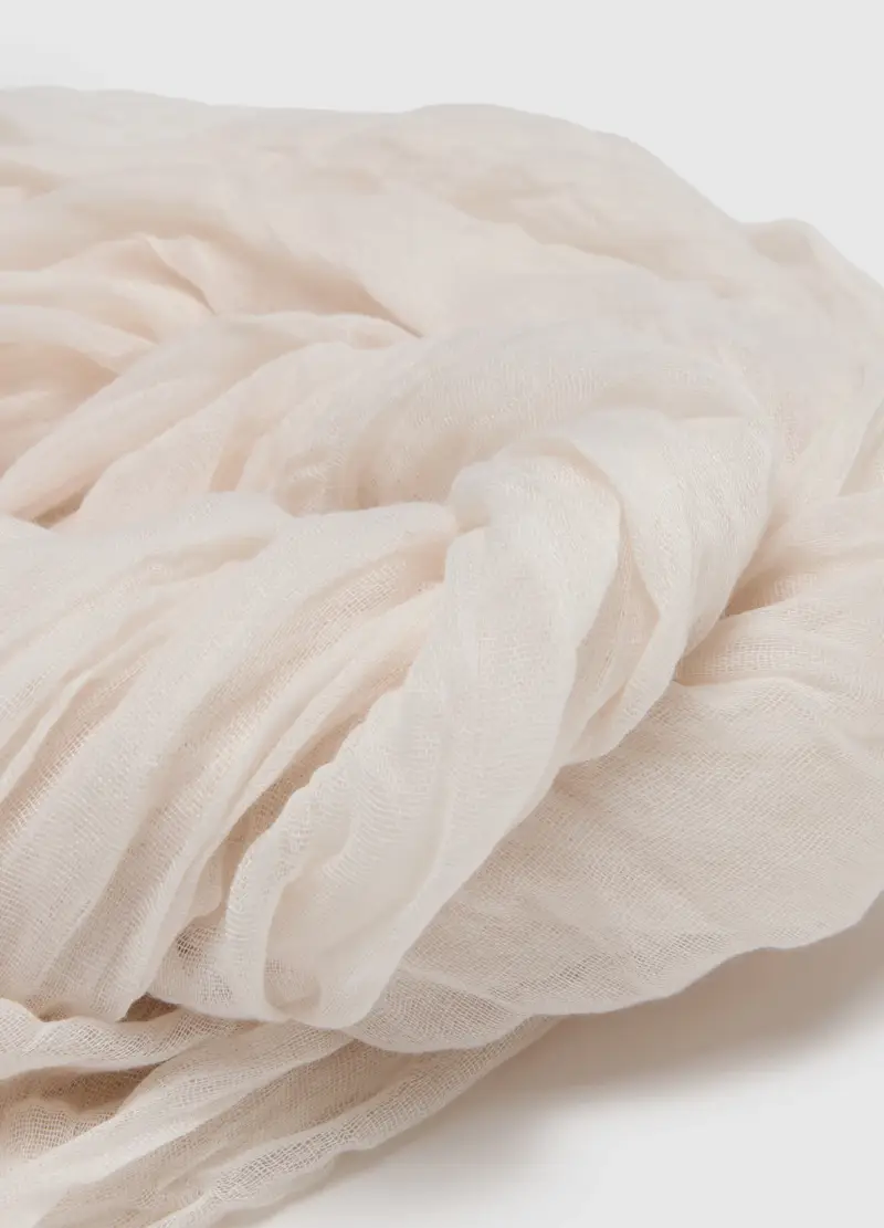 Sciarpa Leggera Bianca Regular Fit, Donna, Bianco miniatura 2