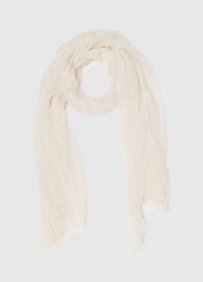 Sciarpa Leggera Bianca Regular Fit, Donna, Bianco