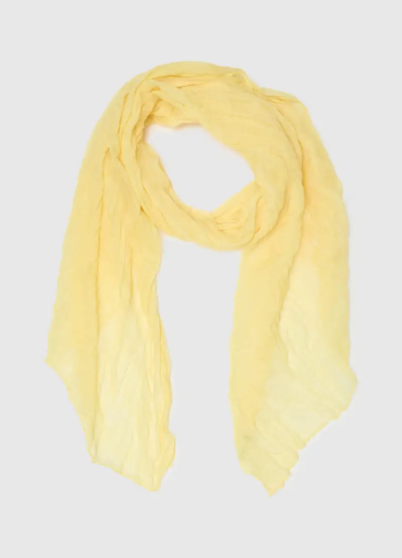 Sciarpa Leggera Gialla Regular Fit, Donna, Giallo