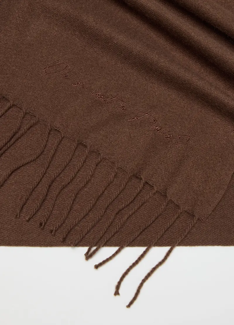 , Sciarpa Marrone Pesante, Donna, Marrone miniatura 3