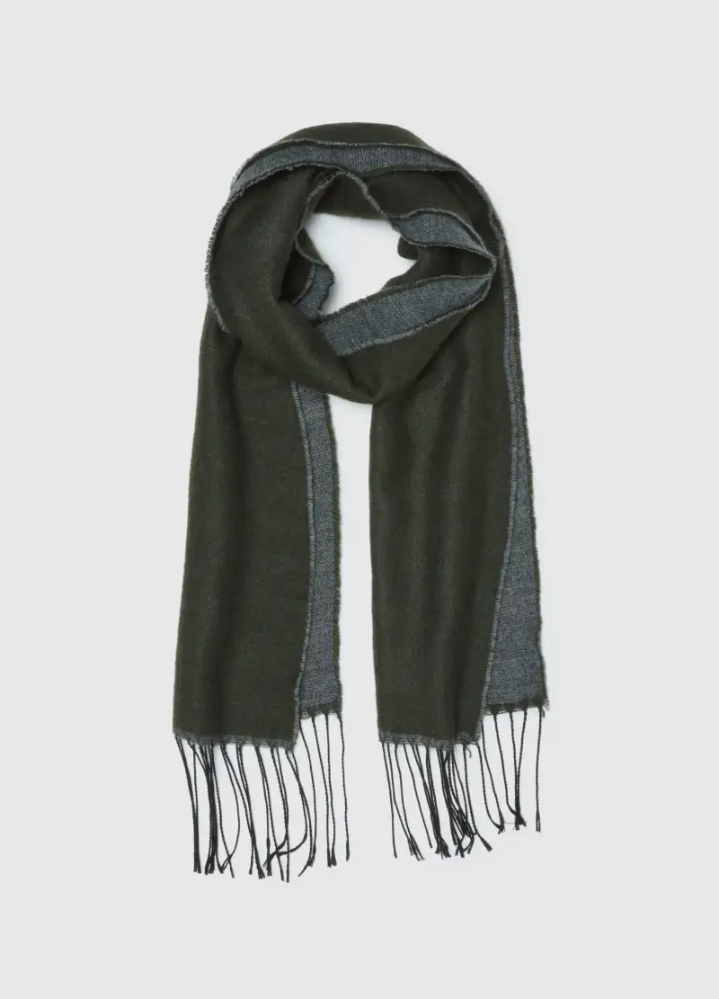 Sciarpa Multicolor Con Frange, Uomo, Multicolor