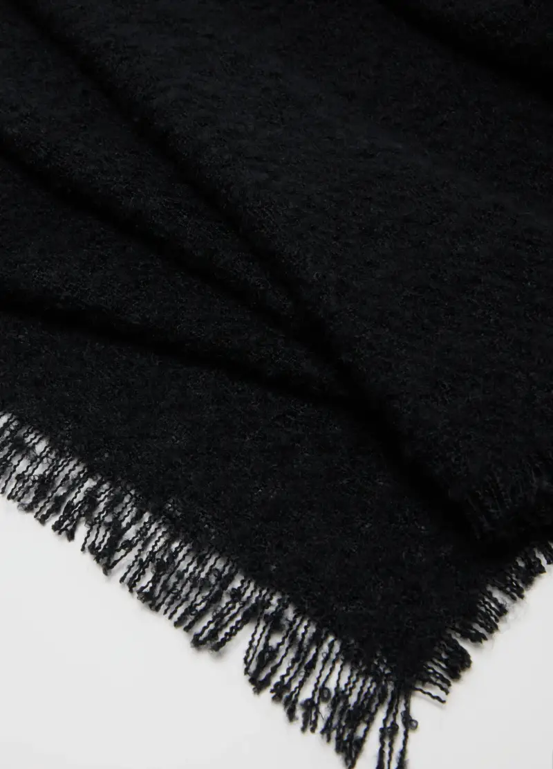 , Sciarpa Nera Pesante, Donna, Nero miniatura 3