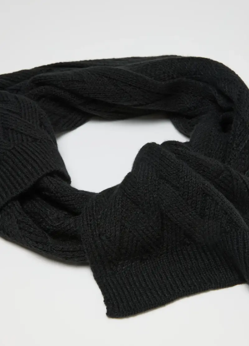 , Sciarpa Nera, Uomo, Nero miniatura 2