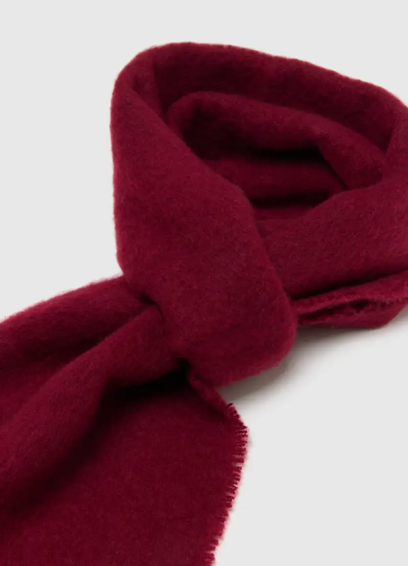 , Sciarpa Rossa Con Frange, Donna, Rosso miniatura 2