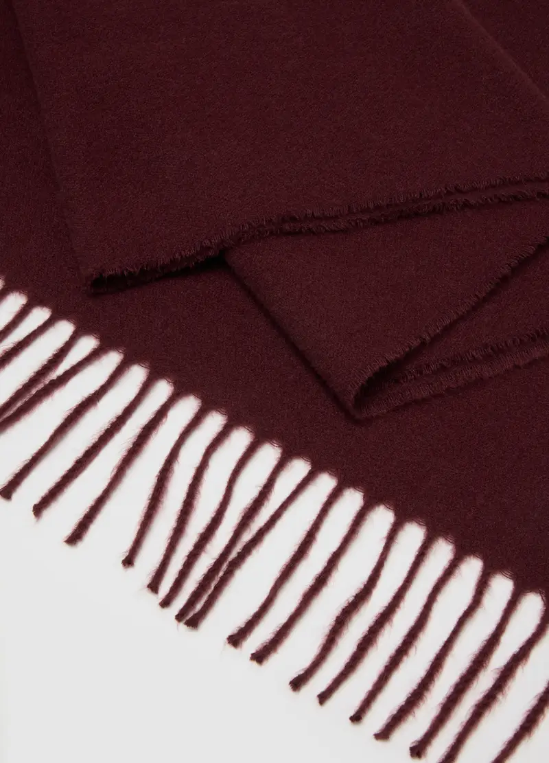 , Sciarpa Rossa Con Frange, Uomo, Rosso miniatura 3