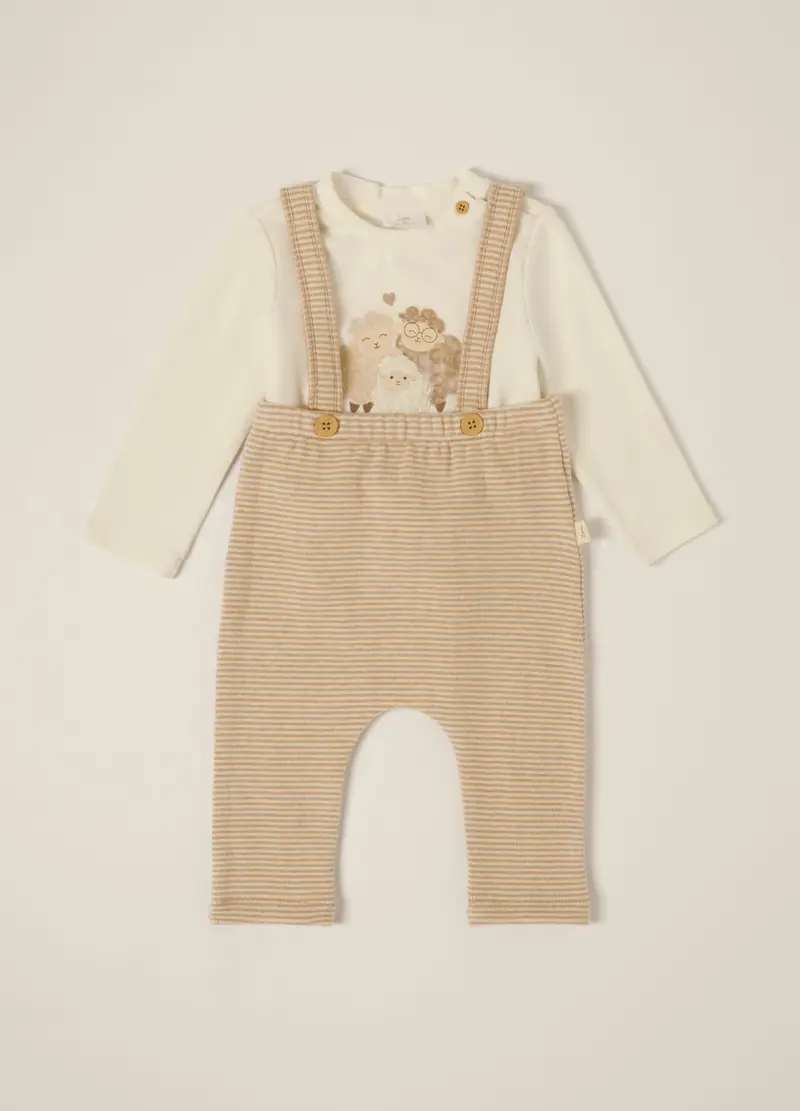 OVS, Set Bianco E Beige Per Neonato, Beige, Taglia: 1