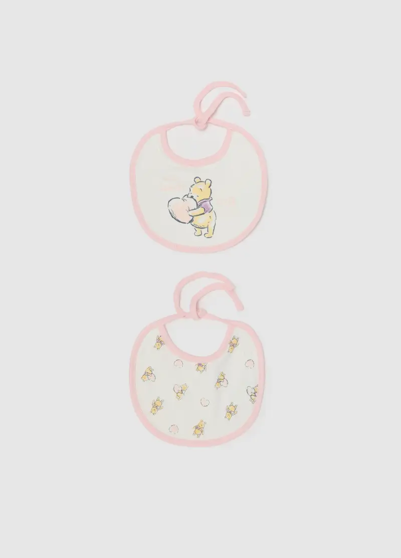 Set Bipack Bavette Da Neonata In Puro Cotone Bianca, Bianco, .U