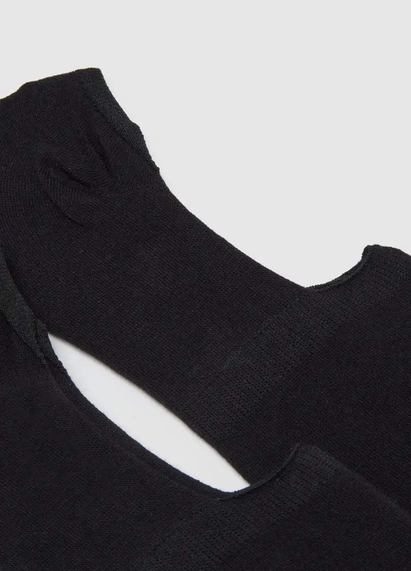 OVS, Set Calzini Invisibili In Cotone Nero, Uomo, Nero, Taglia: 38-42 miniatura 2