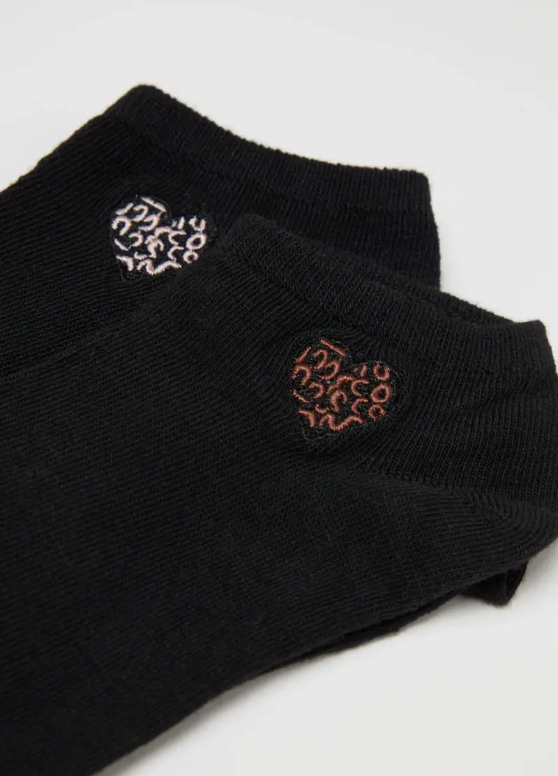 Set Cinque Pariscarpa Con Ricamo Cuore, Donna, Nero miniatura 3