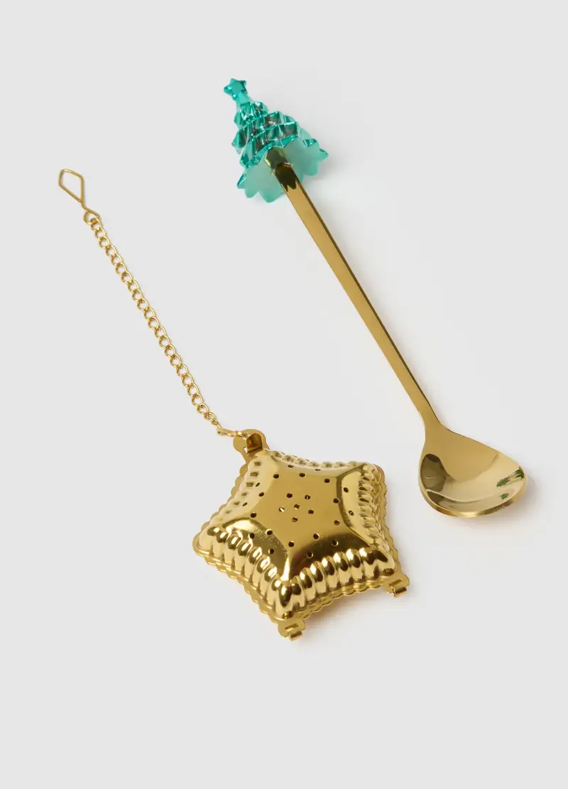 Set Da Tè Dorato Natalizio, Donna, Multicolor miniatura 2