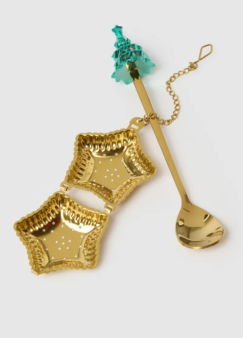 Set Da Tè Dorato Natalizio, Donna, Multicolor miniatura 3