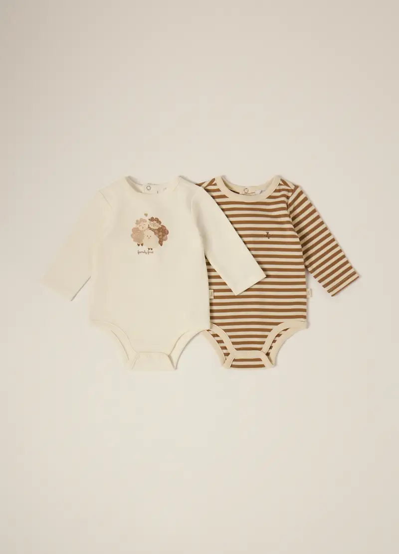 Set Di Body Multicolor Per Neonato In Cotone, Multicolor