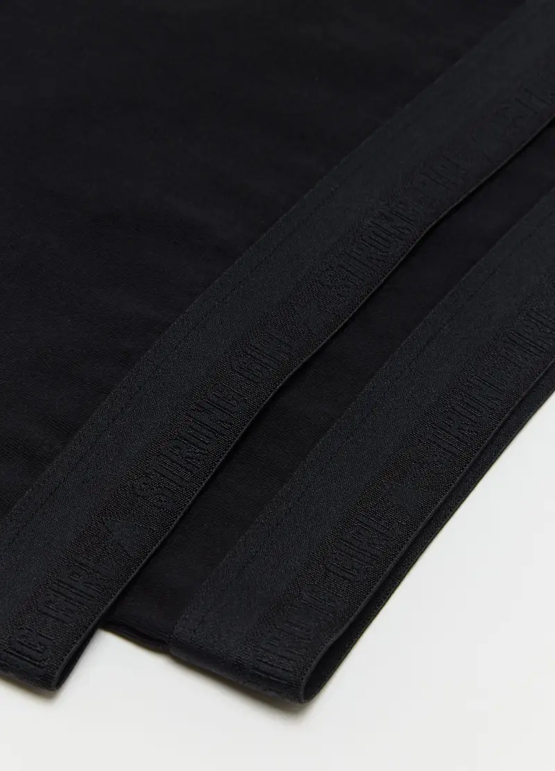 OVS, Set Di Top Sportivi Da Ragazza In Cotone Nero Elasticizzato, Bambina, Nero, Taglia: 10-11 miniatura 2