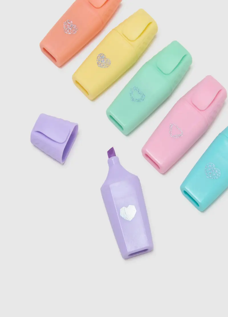 , Set Mini Evidenziatori Multicolor, Donna, Multicolor miniatura 3