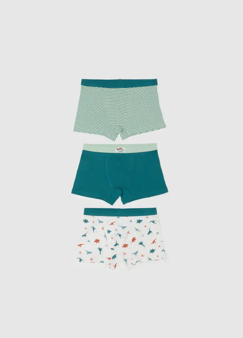 OVS, Set Tripack Di Mutandine Da Bambino In Cotone Multicolor Regular Fit, Multicolor, Taglia: 3-4