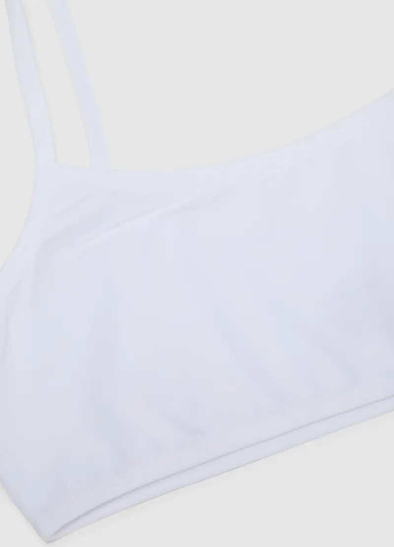 OVS, Set Tripack Reggiseni Da Ragazza In Cotone Bianco Elasticizzato, Bambina, Bianco, Taglia: 10-11 miniatura 3