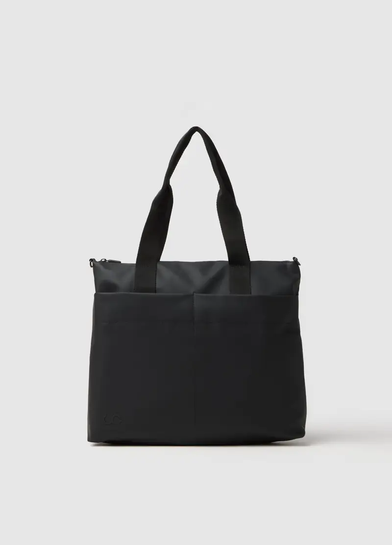 OVS, Shopper Nera Con Tasche, Donna, Nero, Taglia: ONE SIZE