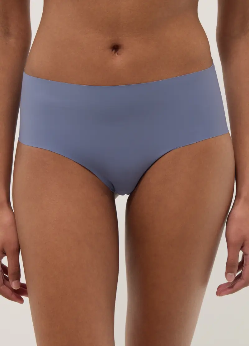 Slip Azzurri Regular Fit Con Retro In Pizzo, Donna, Azzurro miniatura 2