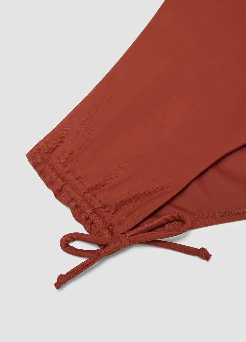 Slip Da Mare Elasticizzato Arancioni Con Dettagli Arricciati, Donna, Arancione miniatura 2