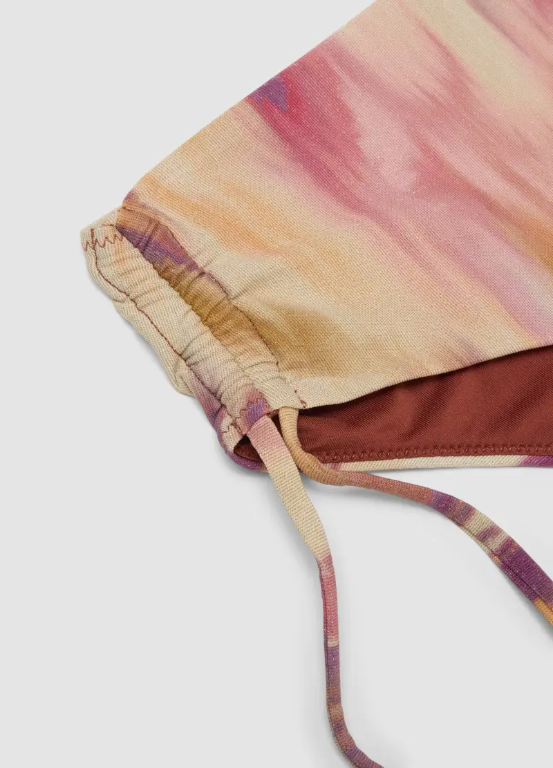 Slip Da Mare In Tessuto Elasticizzato Multicolor, Donna, Multicolor miniatura 2