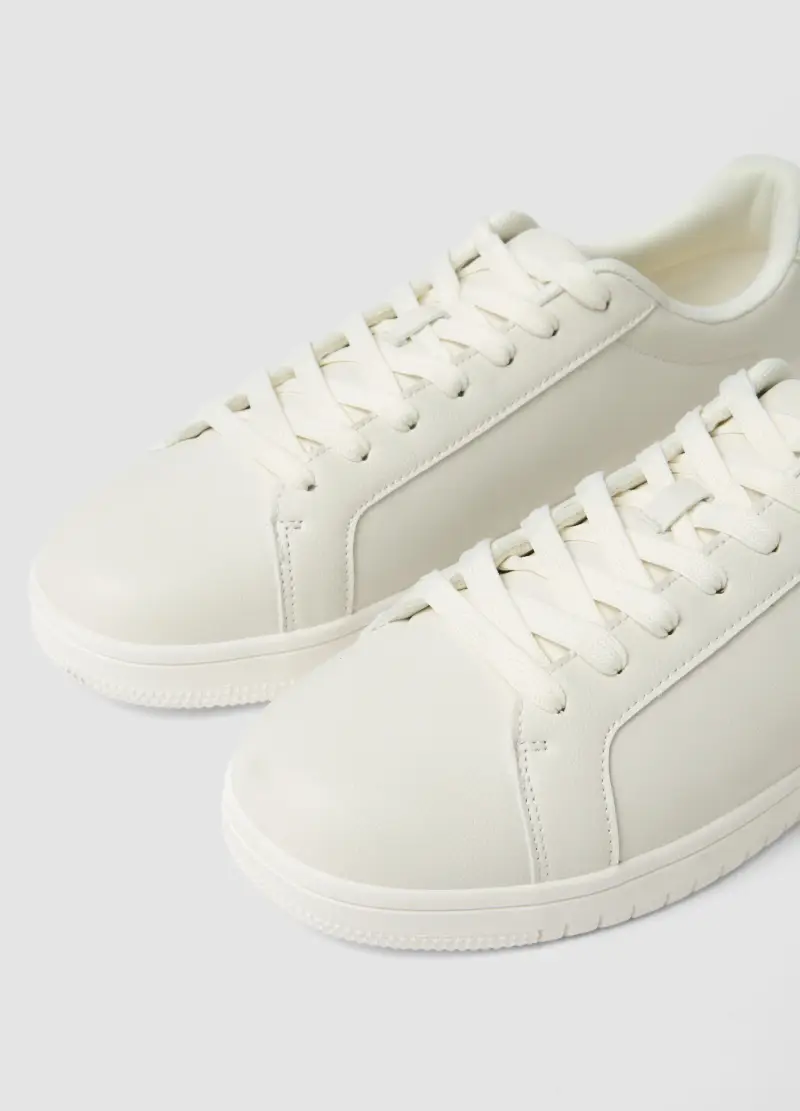 Sneakers Bianche Casual Regular Fit, Uomo, Bianco miniatura 2