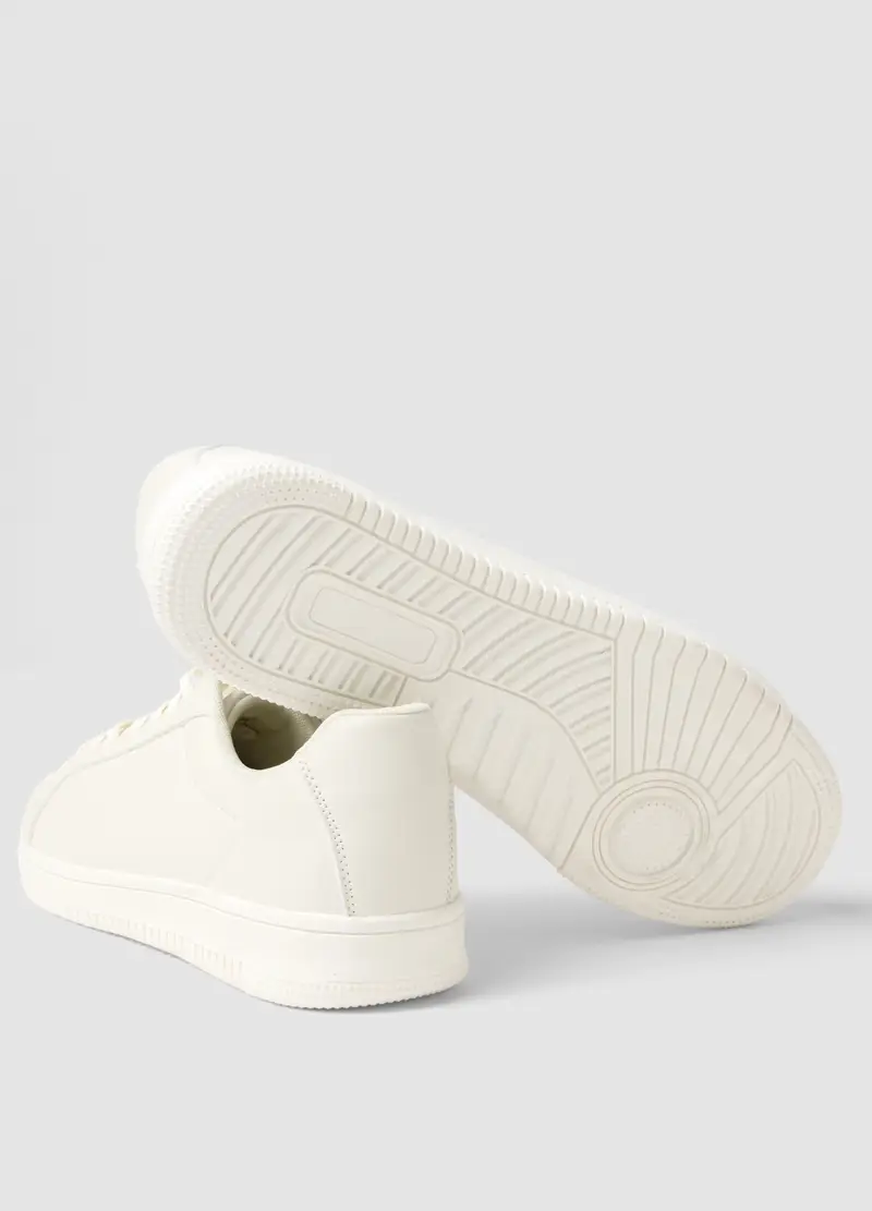 Sneakers Bianche Casual Regular Fit, Uomo, Bianco miniatura 3