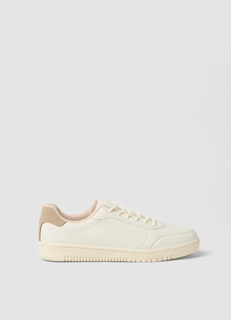 Sneakers Bianche E Beige Regular Fit, Uomo, Multicolor