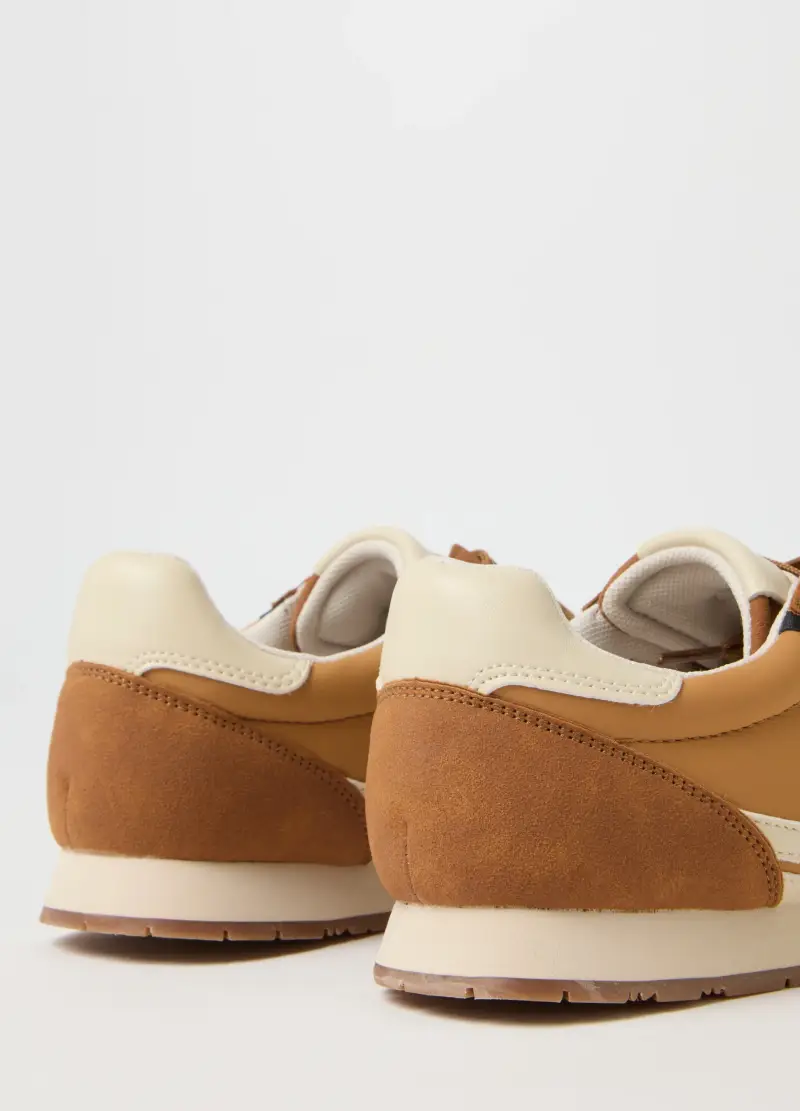 Sneakers Marroni Sportive, Donna, Beige miniatura 3