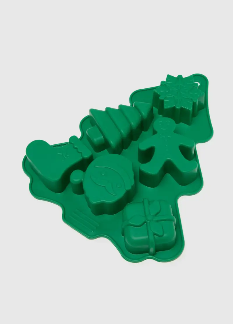 Stampo Natalizio Verde In Silicone Per Dolci A Forma Di Albero, Donna, Verde miniatura 2