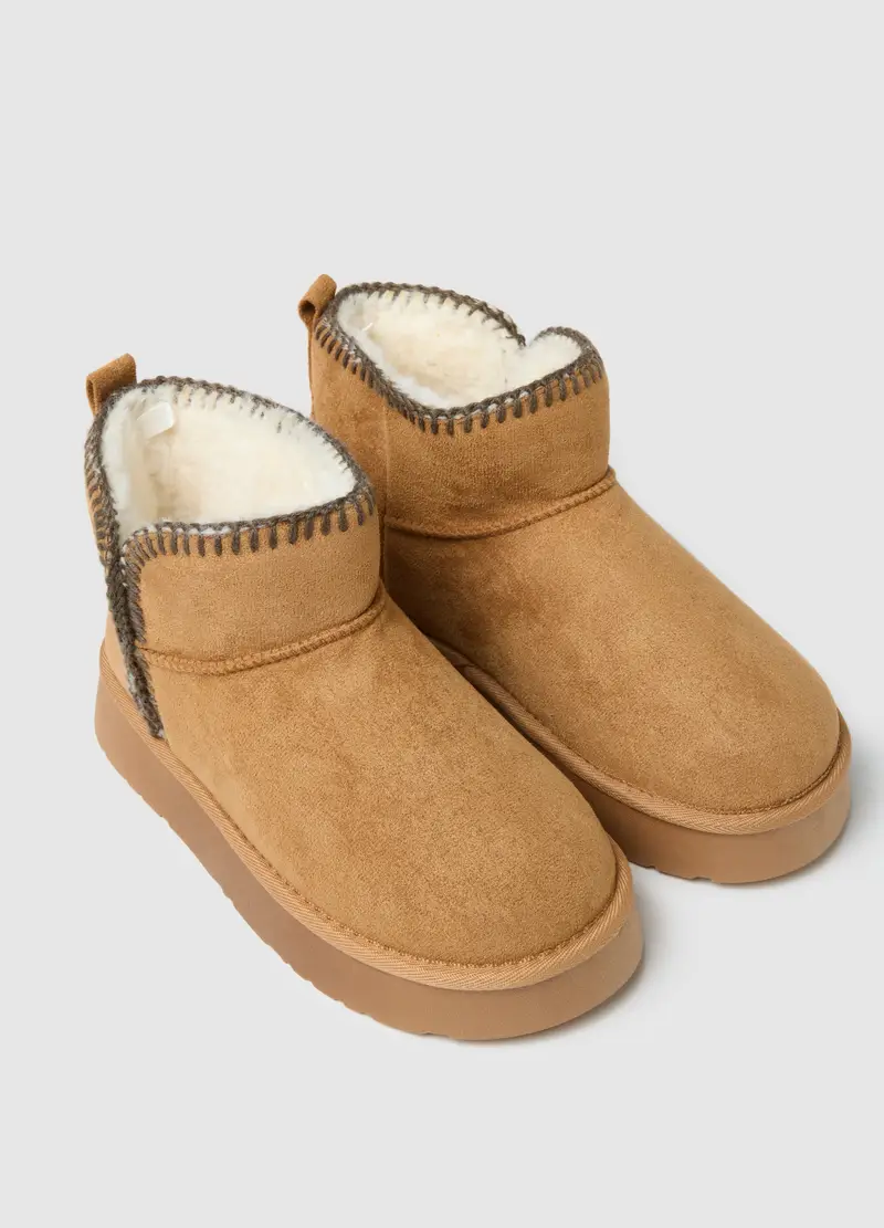 Stivali Marroni Con Fodera Calda, Donna, Marrone miniatura 2