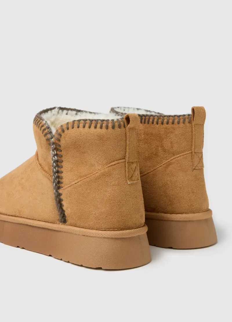 Stivali Marroni Con Fodera Calda, Donna, Marrone miniatura 3