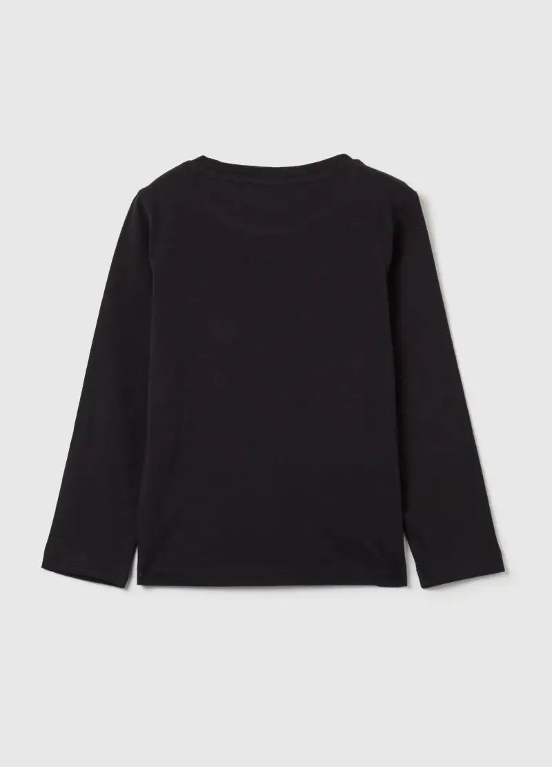 T-shirt A Maniche Lunghe Con Scheletro Glitter, Bambina, Nero miniatura 2