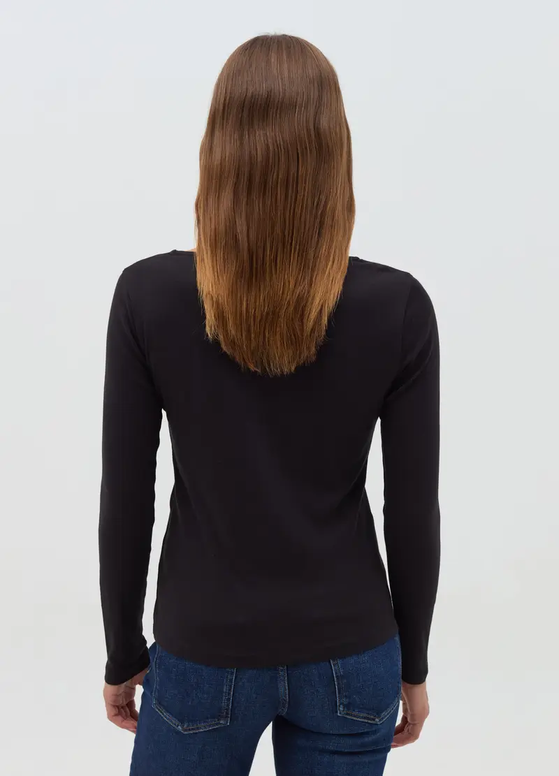 OVS T-shirt Donna Nero 3188684 miniatura 3