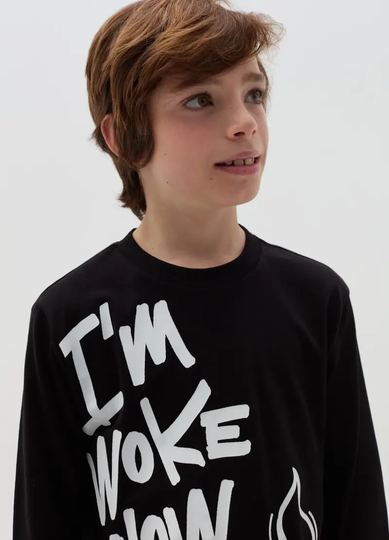 OVS T-shirt Bambino Nero 2735521 miniatura 3