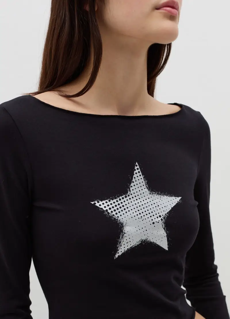 OVS T-shirt Donna Nero 2615655 miniatura 3