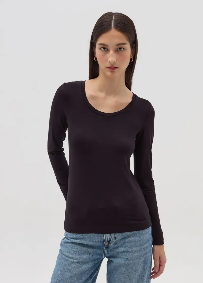 OVS T-shirt Donna Nero 4152602 miniatura 2