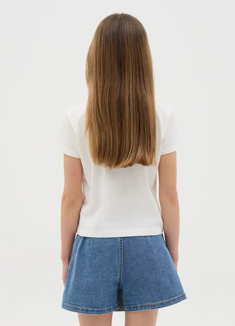 OVS T-shirt Bambina Bianco 988391 miniatura 2