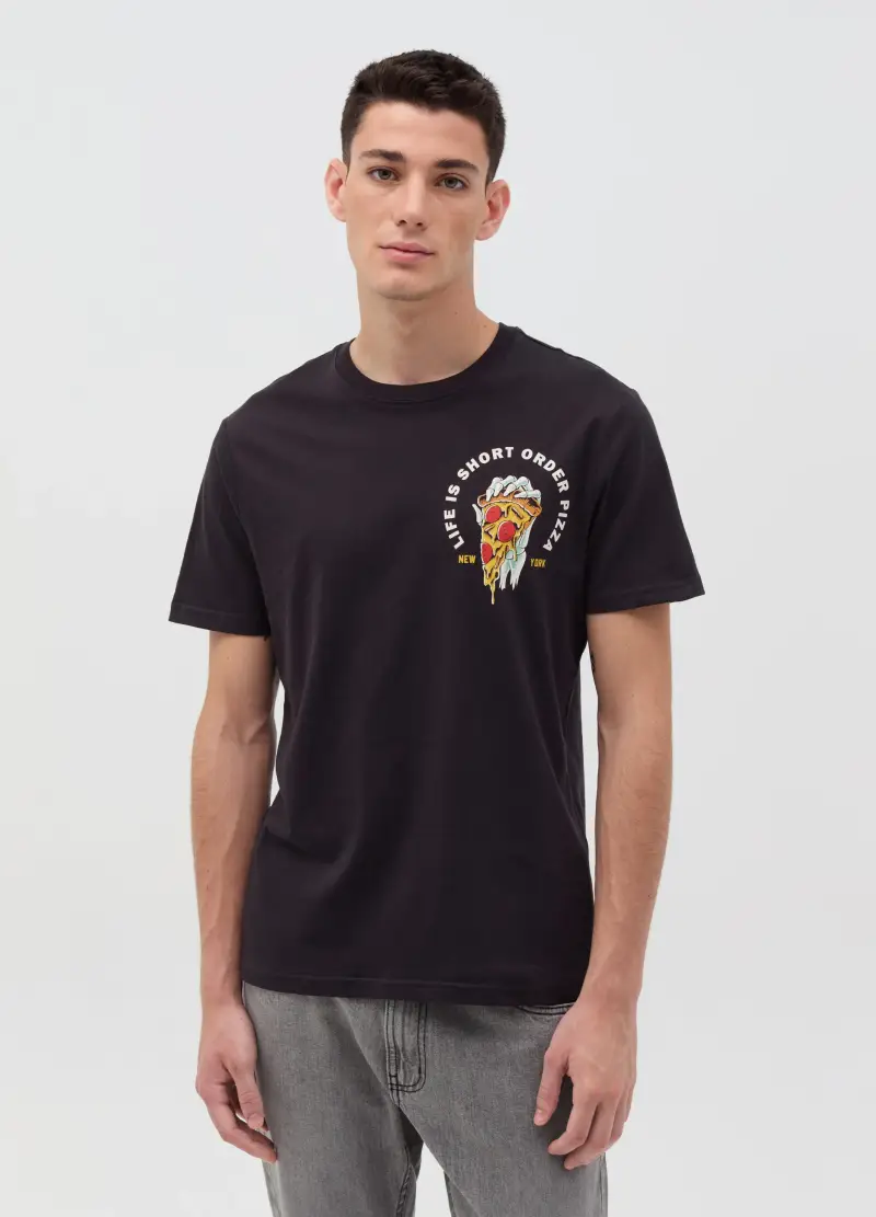 OVS T-shirt Uomo Nero 4349988 miniatura 2