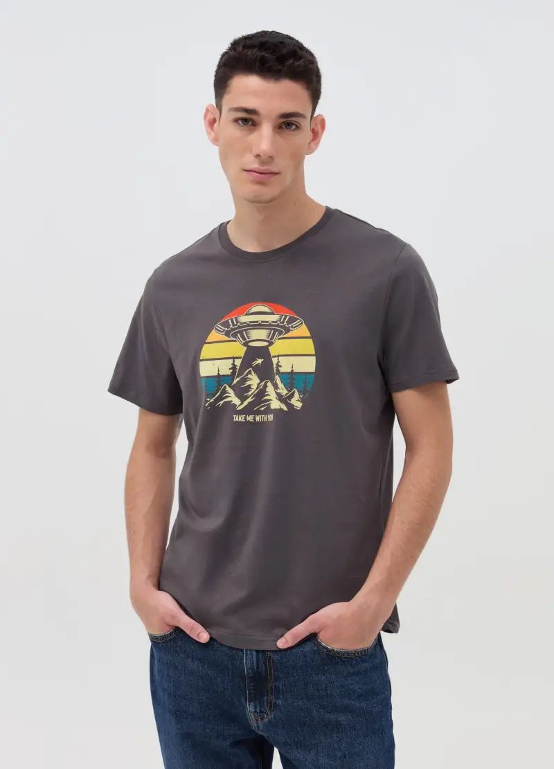 OVS T-shirt Uomo Grigio 3960797 miniatura 2