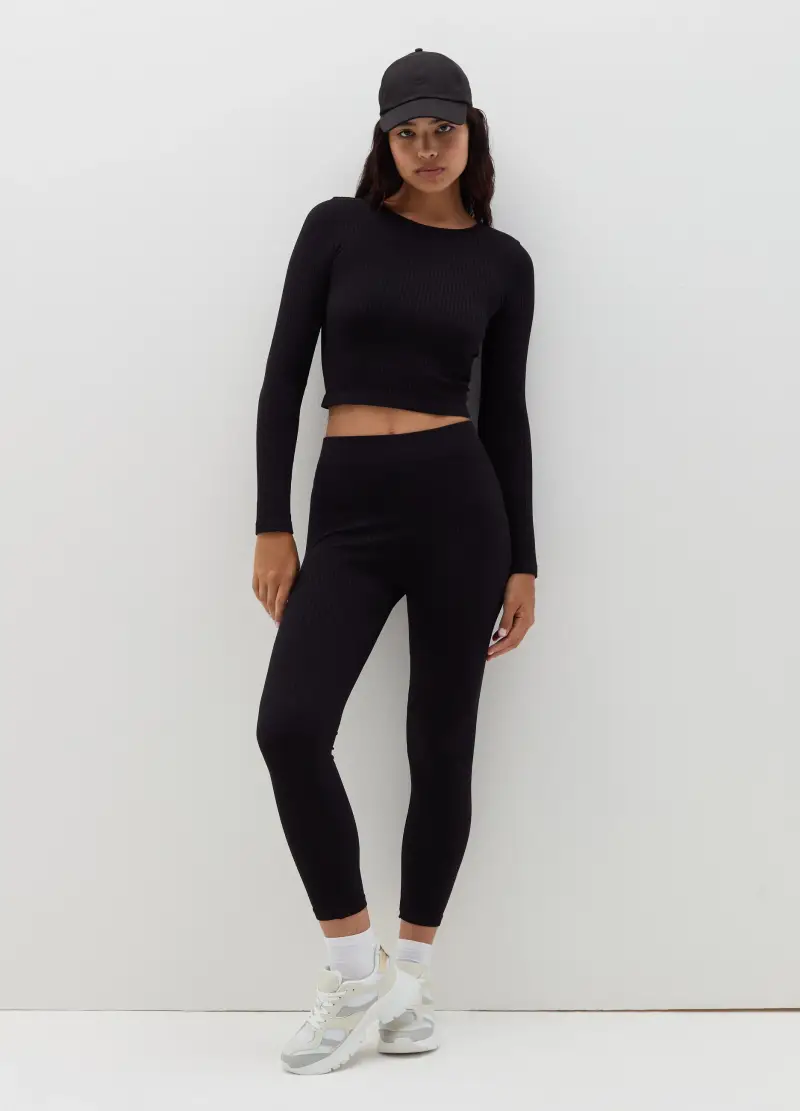 OVS T-shirt Donna Nero 2735999 miniatura 2