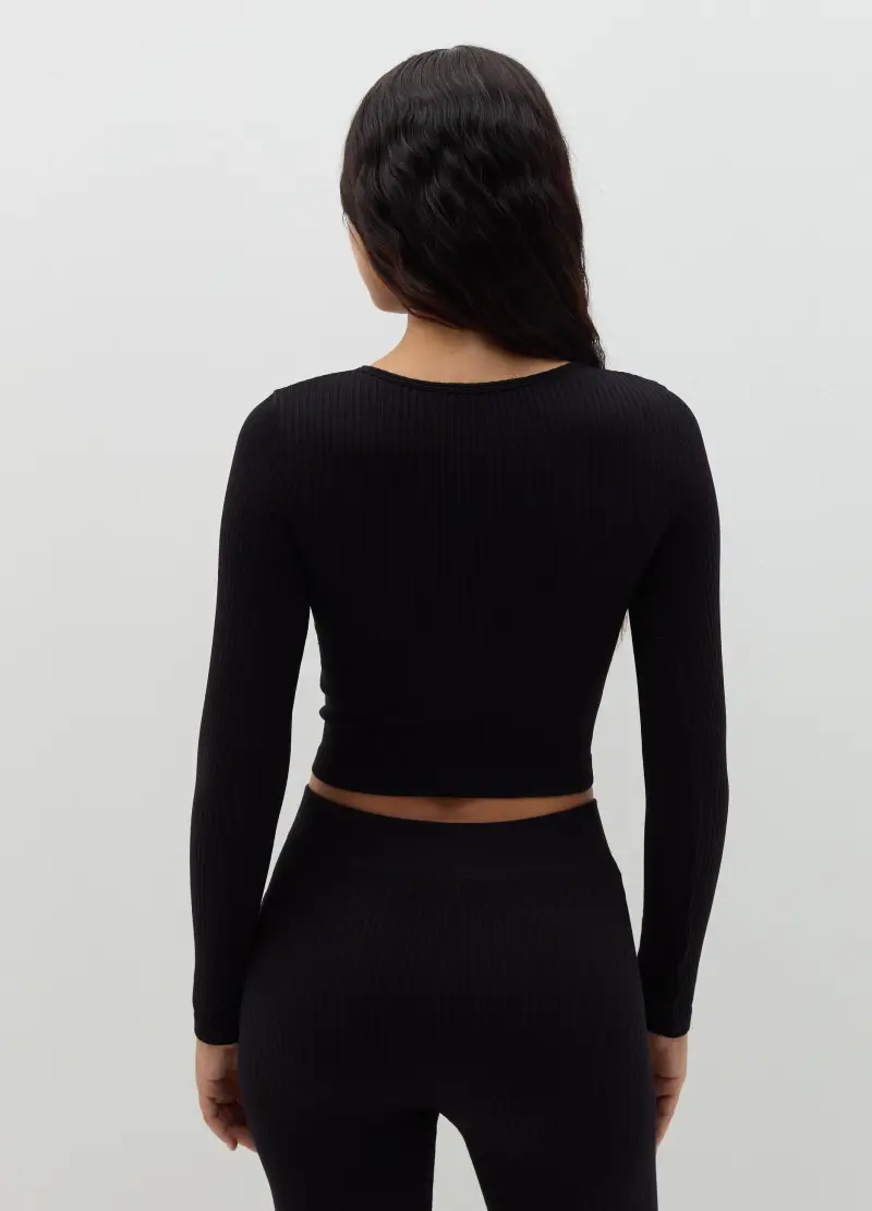 OVS T-shirt Donna Nero 2735999 miniatura 3