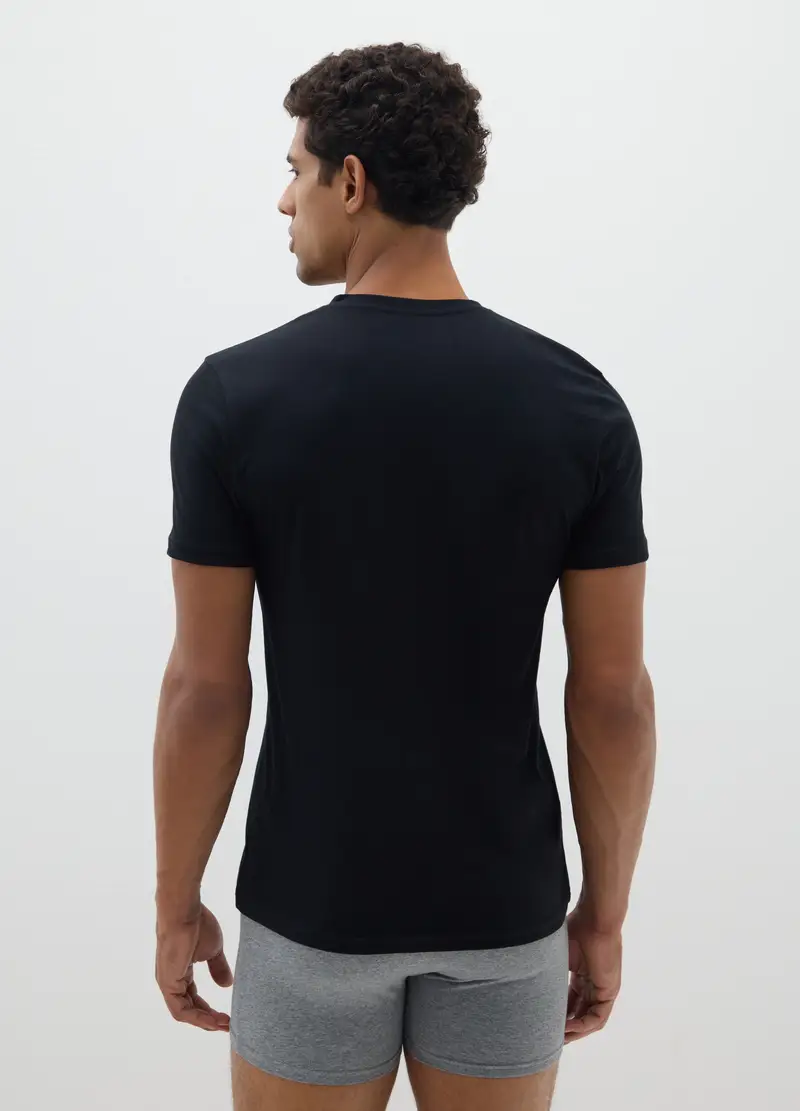 OVS T-shirt Uomo Nero 3378013 miniatura 3