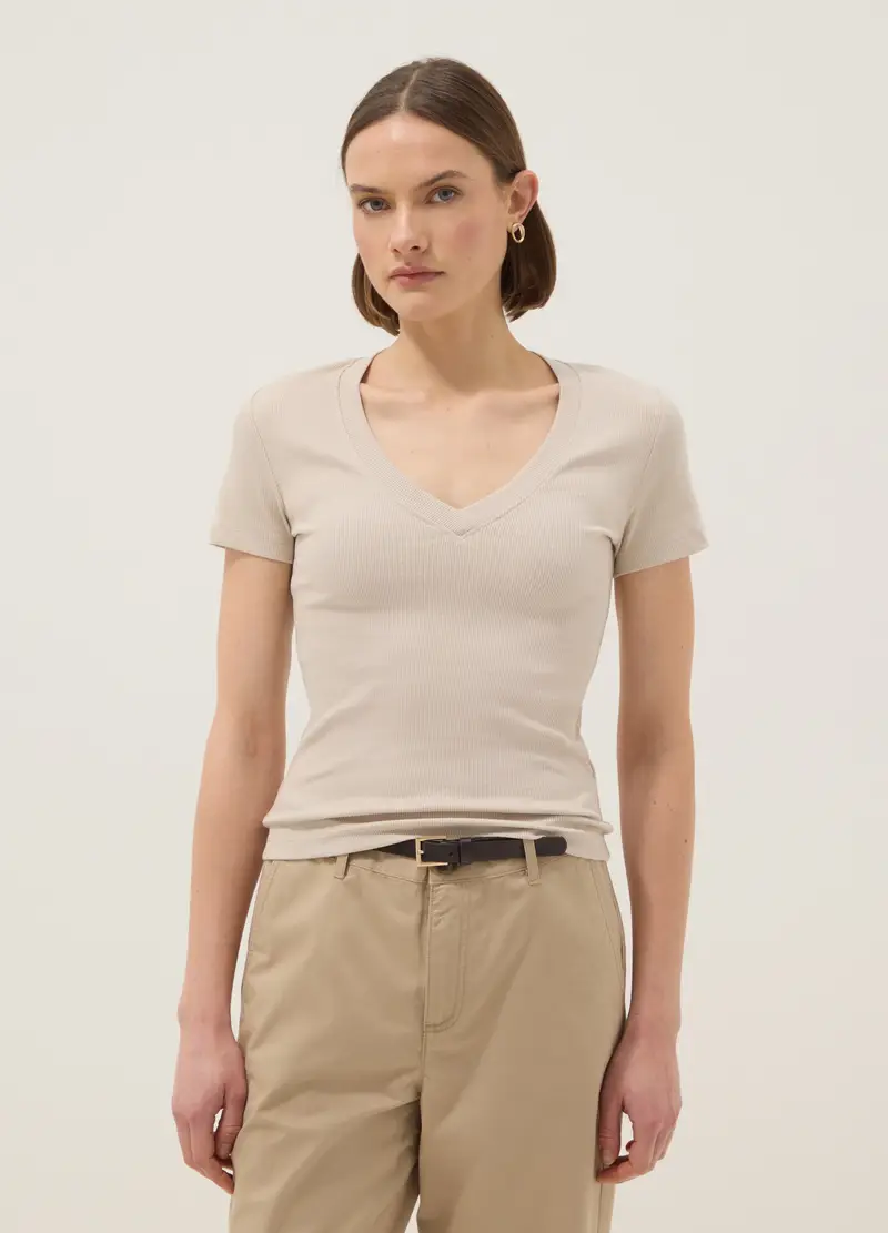 OVS T-shirt Donna Beige 4330428 miniatura 2