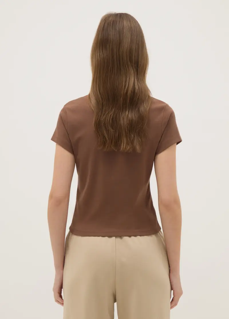 OVS T-shirt Donna Marrone 4133842 miniatura 3