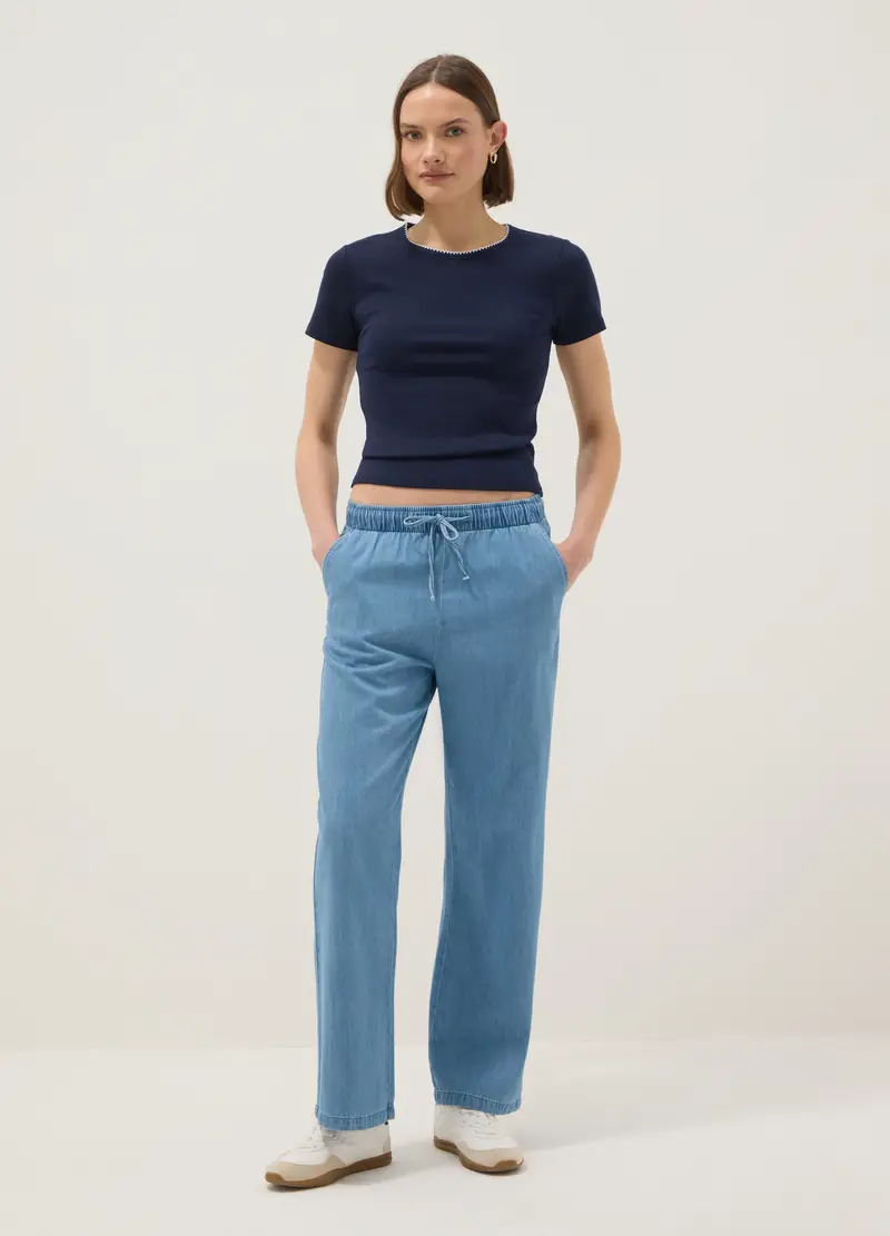 OVS T-shirt Donna Blu 4330440 miniatura 2