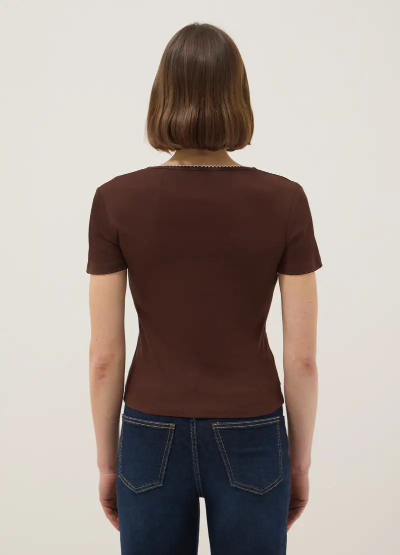 OVS T-shirt Donna Marrone 4330441 miniatura 3