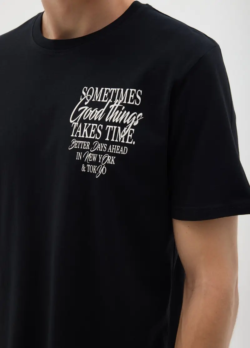 OVS T-shirt Uomo Nero 1091570 miniatura 2